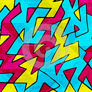 Graffiti abstract geometric background vector illustration