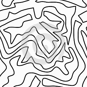 Graffiti abstract seamless pattern of black lines