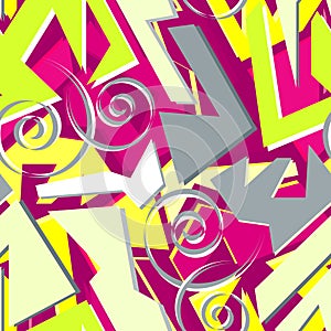 Graffiti abstract seamless pattern grunge effect illustration