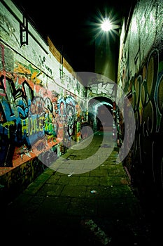 Graffiti Alley at Night