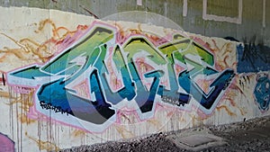 Graffiti art on Bridge under A38 Derbyshire