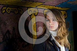 Graffiti backdrop portrait