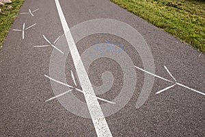 Graffiti on the bike path