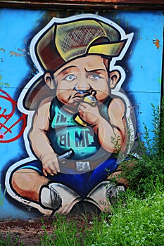 Graffiti boy rapper