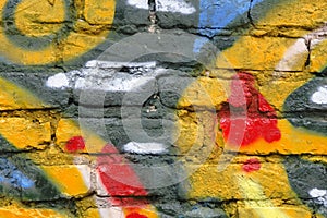 Graffiti on a bricks wall