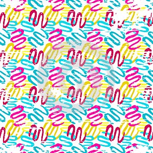 Graffiti bright seamless pattern on a white background vector illustration