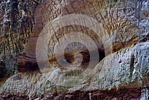 Graffiti on cave wall