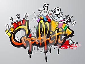 Graffiti characters print