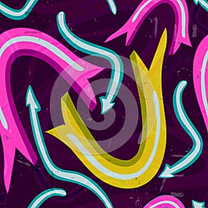 Graffiti colored geometrical objects vector illustration