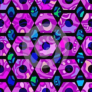 Graffiti colored polygons seamless pattern