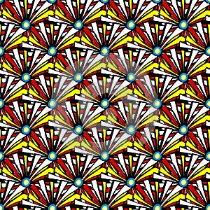 Graffiti colored polygons seamless pattern