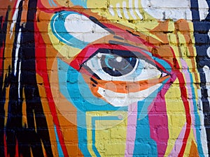 Graffiti, colored wall, Multi-colored abstract graffiti