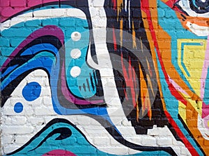 Graffiti, colored wall, Multi-colored abstract graffiti