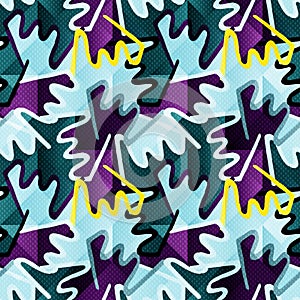Graffiti delicate abstract seamless background vector illustration