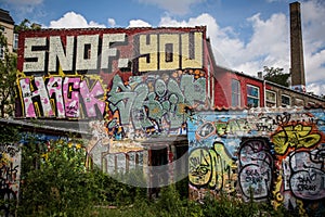 Graffiti on factory