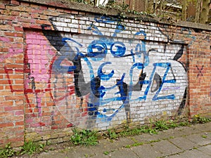 Graffiti at the ghost town Doel, Belgium