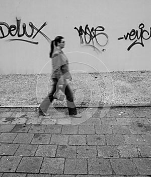 Graffiti girl photo