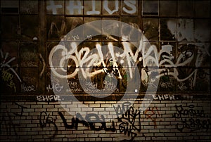 Graffiti Grunge Brick Wall Background Texture