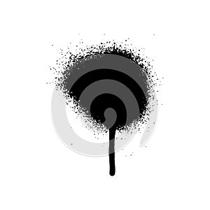 Graffiti grunge spray design element in black and white