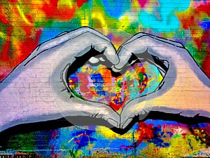 Graffiti heart