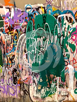 Graffiti image with man with no head