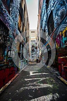 Graffiti in Melbourne Hosier Lane