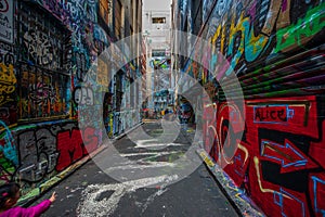 Graffiti in Melbourne Hosier Lane