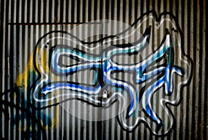 Graffiti on Metal Wall