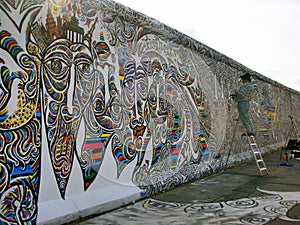 Graffiti on the old berlin wall