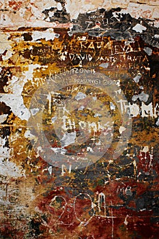 Graffiti on old wall