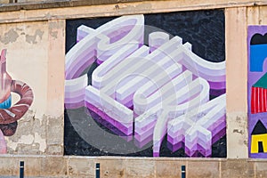 Graffiti on the outside of the La Modelo prison in Barcelona