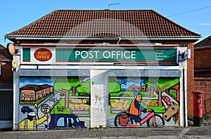 Graffiti on a post office