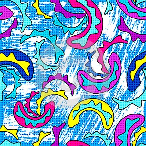 Graffiti psychedelic abstract seamless background