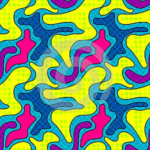 Graffiti psychedelic seamless pattern vector illustration
