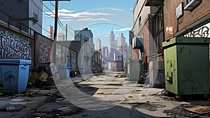 graffiti scene urban background