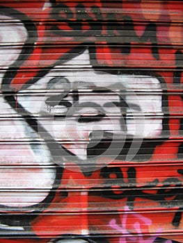 Graffiti on a shop window