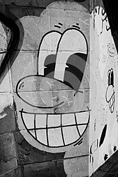 Graffiti smiling face