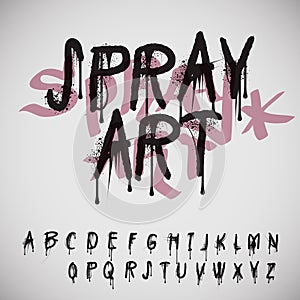 Graffiti splash alphabet