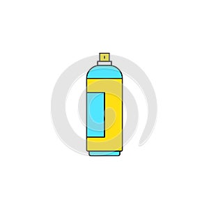 Graffiti spray can vector icon symbol isolated on white background