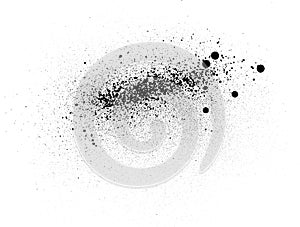 Graffiti spray effect in black on white