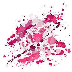 Graffiti spray stains grunge background vector. Random ink splatter, spray blots, dirty spot elements, wall graffiti.