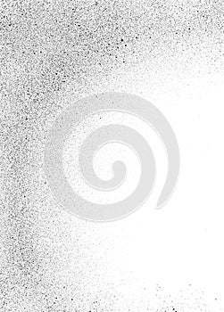 Graffiti sprayed circular gradient effect in black on white