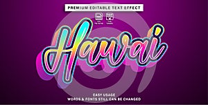 Graffiti style hawai editable text effect