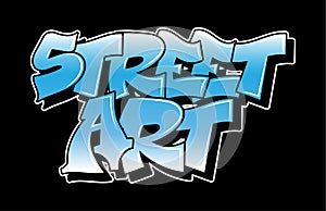 Graffiti style lettering text design