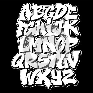 Graffiti style lettering text design