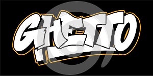 Graffiti style lettering text design