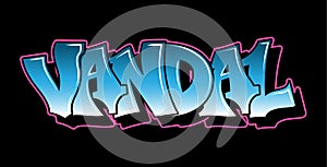 Graffiti style lettering text design