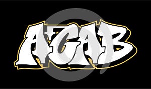 Graffiti style lettering text design