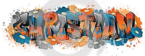 Graffiti styled Name Design - Christian