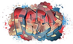 Graffiti styled Name Design - Fred